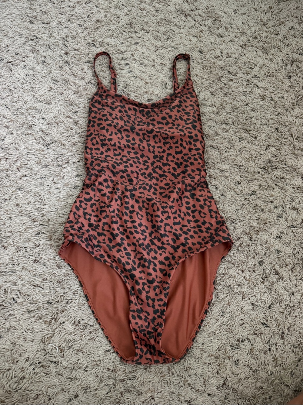 Aerie Leopard Print One-Piece Swimsuit Size XS